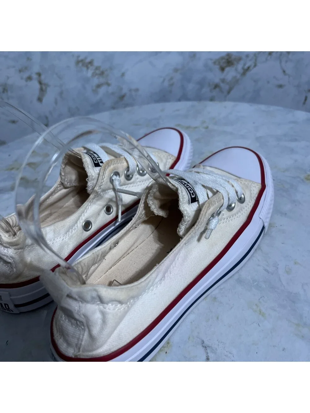 Converse Chuck Taylor Shoreline Womens Size 5 Shoes Ivory White Low Top Sneakers